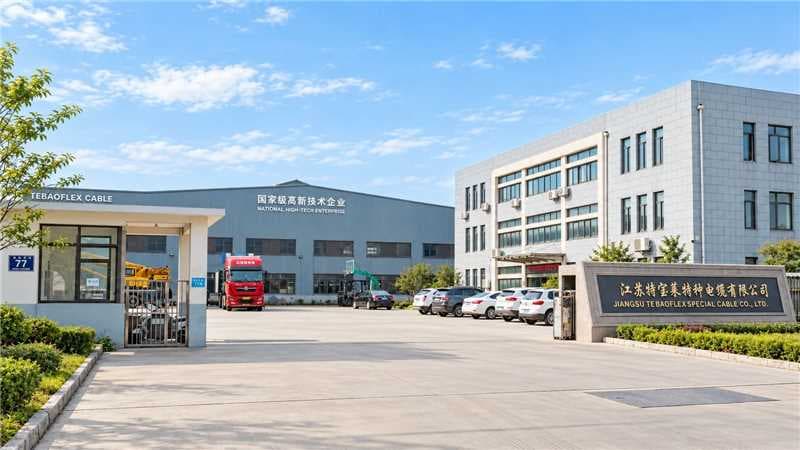 Entrance and production buildings at the TEBAOFLEX cable factory in Taicang