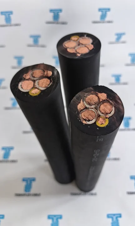 Physical TEBAOFLEX cable sections prepared for construction review