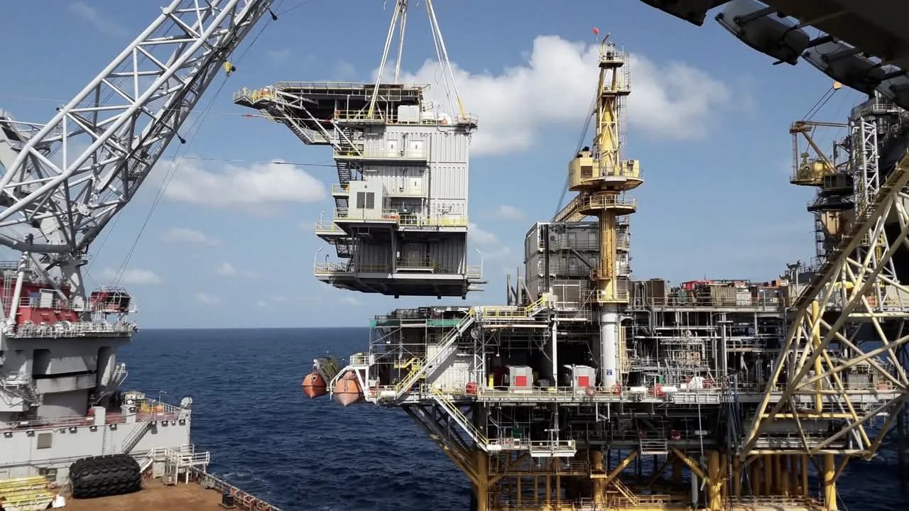 Illustrative offshore equipment environment at sea